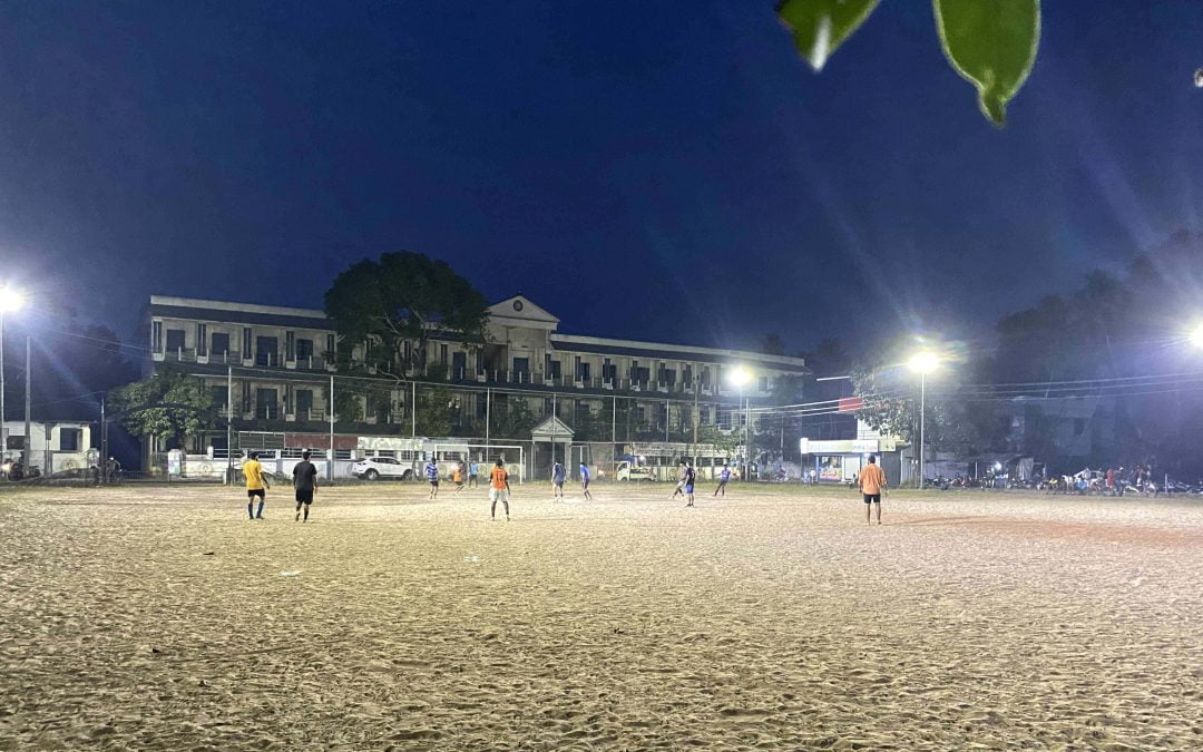 Floodlights installed at School Stadium